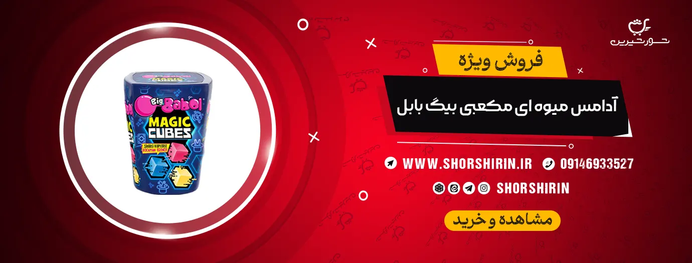 خرید آدامس میوه ای مکعبی بیگ بابل