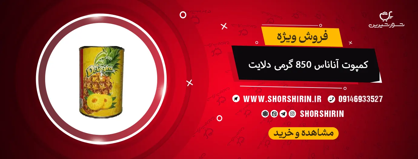 کمپوت آناناس 850 گرمی دلایت